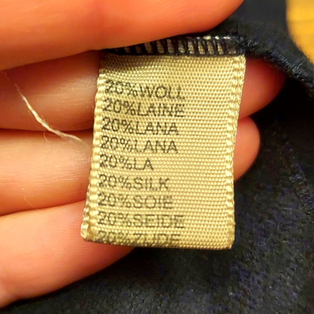 Wool+ silk+ cotton shawl, wrap, scarf black FRENCH